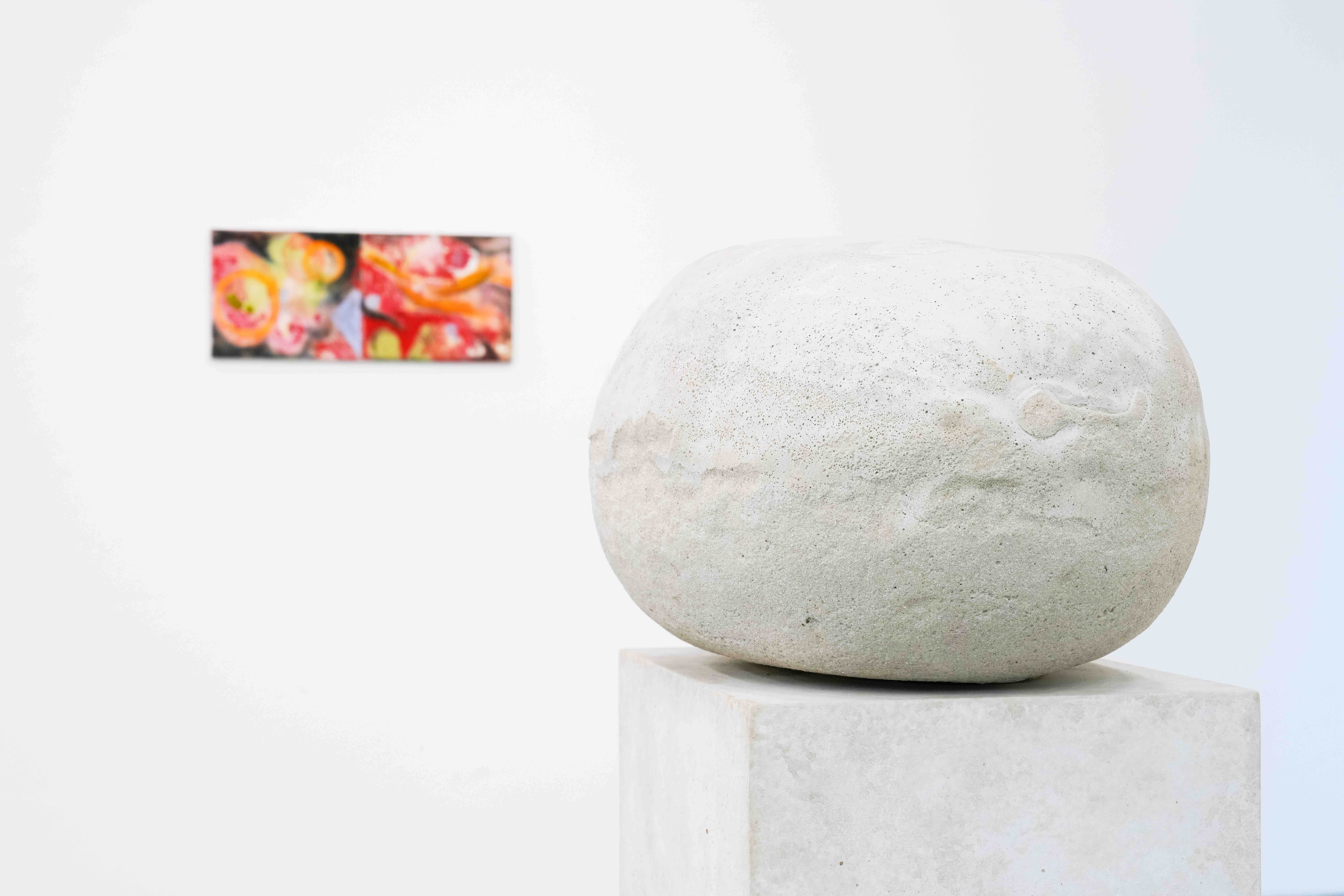 Concrete Watermelon Cast on Concrete Imitation